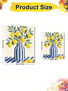 DIY Digital Oil Painting Kit - Lemon Tree Jar, Beginner Canvas Art Handmade Painting Craft, Home Decor For Living Room, Bedroom, Holiday Gift, Includes Painting Tools. - Sets - View 4