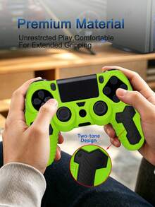 Compatible With PlayStation 4, Thickened Dual-Color Design Controller Grip, Anti-Slip, Anti-Sweat, Anti-Drop, Anti-Dust, Anti-Scratch, Enhanced Gaming Control - View 3