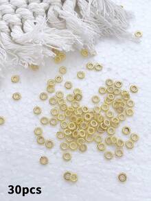 Mixed Set (50/30 Pcs) Bright Gold Spacer Beads – DIY Jewelry Findings For Bracelets, Necklaces, And Earrings - Gold - View 18