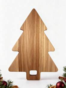 1pc Wooden Cutting Board, Chopping Board, Christmas Tree Tray, Cheese Tray, Christmas Tree Tray, Christmas Holiday Decoration, Christmas Gift. - View 17