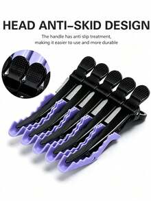 1pc Random Color Hair Clip, Claw-Shaped Sectioning Clip, Salon Hairdressing Tool, Hairstylist Tool, Hair Accessory, Hairdressing Supplies - Multicolor - View 4