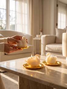 Swan Shaped Soy Wax Scented Candle, Handmade Fragrance Candle, Romantic Desktop Home Decor, Wedding Favor, Birthday & Valentine's Day Gift, Photography Prop - Elegant Style - View 7