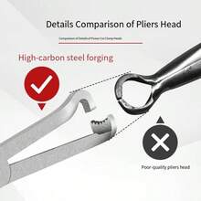 Red & Black 60° Bent Head Multi-Purpose Wire Cutter Pliers, Automotive Oil Pipe Separator, Wire Harness Cutter, Circuit Cutting & Power-Off Pliers - A - View 6