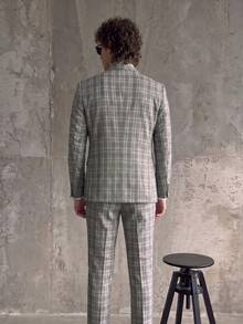 Men's Formal Suit Jacket And Pants Set, Casual Fashion Design, Casual Daily Wear, Spring And Autumn Suit Long Pants 2 Pieces Set - Light Grey - View 4