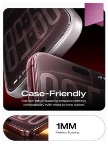 3PCS Full Coverage Tempered Glass Screen Protector, Anti-Collision, Anti-Scratch, Smooth Surface, Easy Installation, Crystal Clear, Smooth Touch, 9H Hardness, Compatible With IPhone Duo/18 Pro Max/18 Pro/18/17e/17 Pro Max/17 Pro/17 Air/17/16 Pro Max/16 Pro/16 Plus/16/15 Pro Max/15/14/13/12/11 And Other Models. Compatible With Iphone Screen Protector. - Clear - View 7