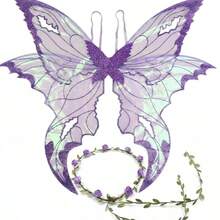 Adult Fairy Angel Wings With Colorful Butterfly Wings, Perfect For Halloween Cosplay, Theme Parties And Stage Performances - Multicolor - View 18