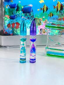 Frutiger Aero Style Transparent Liquid Flow Ballpoint Pen, Y2K Aesthetic Colorful Floating Bubble Pen, Dopamine Creative Stress Relief Stationery, Suitable For School, Office, Desk Decor And Gifts - FA - View 4
