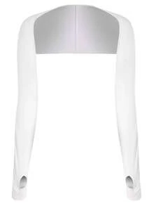 1pc Breathable UV Protection Ice Silk Sleeve, Ice Silk Sun Protection Sleeve, Cool Shawl Sleeve, Summer Elastic Half-Finger Arm Glove, UV Protection Sunscreen Sleeve, Sun Protection Sleeve With Finger Hole, Suitable For Outdoor Sports And Golf, Outdoor Cycling UV Protection - Multicolor - View 12