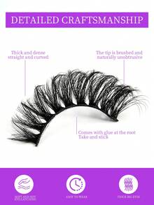 7 Pairs Large Capacity Full Lash Clusters, Fluffy Explosive Hair Flow, Dense Messy Style, Great For Camera Effect - View 3
