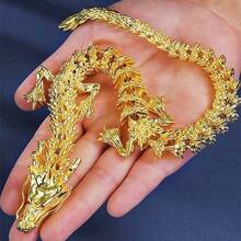 Best-Selling Alloy Five-Claw Golden Dragon Ornament & Movable Joint Wealth-Bringing Chinese Golden Dragon Home Decor Ornament Decoration Holiday Gift-Birthday Gift-Exquisite Gift - Multicolor - View 9