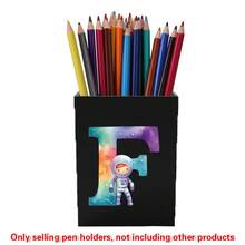 Acrylic Makeup Brush Storage Case Pen Holder Desktop Office Pen Box Study Stationery Organizer Box Dressing Table Storage Brush Holder Suitable For Home School Office Holiday Gift Initial Name 26 Letters Pattern - Black - View 24