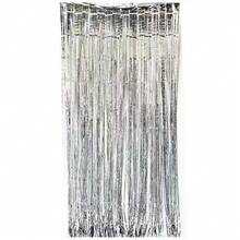 1 Piece, String Curtain, Christmas Decorative Curtain, Transparent Curtain, Home Wedding Holiday Decorative Curtain, Party Background Decorative Supplies Silver Curtain Glitter Translucent Curtain Bedroom Living Room Partition Curtain 39in*79in - 1 - View 7