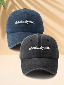 MAKEFGE 1pc Unisex Absolutely Not Embroidered Baseball Cap, High Quality Classic Washed Vintage Baseball Cap, Soft Comfortable Sweat-Absorbent Breathable Outdoor Casual Sports Adjustable Sun Hat - A - View 20