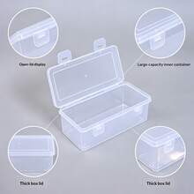 1pc Card Storage Box With 10 Dividers | Card Capacity Top-Load Storage Box Transparent Plastic With Handle And Double Snap Locks PVC-Free TCG Collection Storage For Adult Players - Transparent - View 9