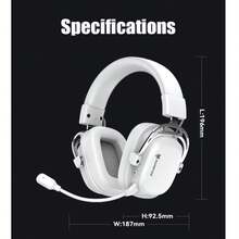 XUNFOX TM10 2.4G/Wired/Bluetooth/3.5 Audio Quad-Mode Wireless Gaming Headset 300g Lightweight Detachable Microphone 53mm Large Dynamic Driver Unit FPS Sound Effects 800mAh Long Battery Life 10ms Response - View 11
