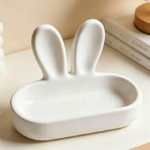 Cute Rabbit Ear Eyeglass Holder Tray, Matte Glasses Storage Dish, Decorative Desktop Organizer For Eyewear, Rings, Small Jewelry, Home Desk Vanity Decor, Gift For Women - Multicolor - View 7
