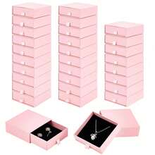 1/5/10pcs Pink Jewelry Box, Small Drawer Storage Box, Portable Earring Ring Necklace Bracelet Jewelry Display Stand, Bedroom Vanity Desktop Storage, Travel Jewelry Storage Box, Daily Cosmetics And Small Accessories Storage, Gift Packaging Box - Multicolor - View 2
