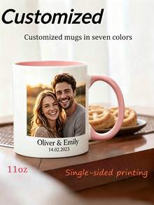 Personalised Photo Mug With Text | Custom Picture Coffee Mug Gift For Her | Printed Photo Cup | Unique Birthday Gift Idea - Multicolor - View 6