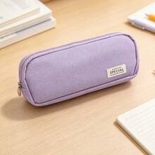 Large Capacity Pencil Case, 3-Layer Pencil Bag, Suitable For Students, Teenagers, Unisex, Back To School Essential, School Supplies, Pencil Pouch, Backpack - Purple - View 7