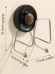 1/2pcs Kitchen Sink Suction Cup Sponge Holder, Stainless Steel Multi-Function Wall-Mounted Storage Rack, Drill-Free Detachable Suction Cup Hook Organizer, Suitable For Dish Cloth, Sink Stopper, Cleaning Brush, Hair Accessories, Bathroom Kitchen Storage Organizer - Black - View 13