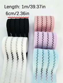 Colorful Triangle Mesh Hollow Elastic Band, Width 63mm To 73mm. Suitable For Fashion Clothing Accessories, Handmade Crafts And DIY Creative Design. - Multicolor - View 7