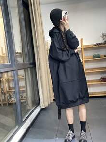 Plus Size Dresses - Black - View 4
