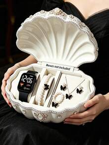 6Pcs/Set Girls Fashion Square Electronic Watch Jewelry Set, Minimalist LED Digital Display Heart Pattern Watch With Butterfly Pattern Jewelry 5pcs, Travel Essential, Versatile For Outings, Eye-Catching For Photos, Perfect Gift For Girl On Christmas/Teacher's Day/Mother's Day/Halloween/Valentine's Day (Gift Box Not Included) - Multicolor - View 4
