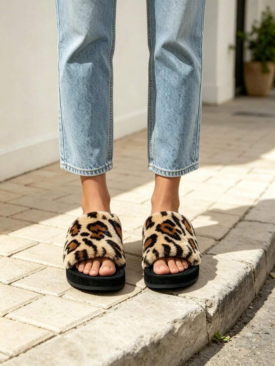 Women Home Slippers - Brown - View 1