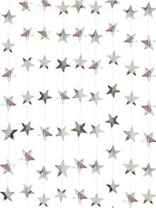 10/3/1set Gold Star Decorative Banner Garland, DIY Length, Suitable For Birthday, Family Gathering, Window Display, Party Backdrop, Home Party, Atmosphere Decoration, Ceiling, Home Decor - Multicolor - View 15