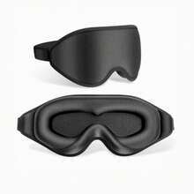 1 buah Masker Tidur Anti Cahaya 3D Berkontur, Ramah Kulit & Bernapas, Dapat Diatur, Cocok Untuk Tidur Siang di Rumah, Kantor, dan Perjalanan - MultiWarna - View 13