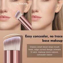 Set Kuas Makeup 15 Buah dan 1 Hadiah Kuas Makeup, Kuas Kosmetik Lembut dan Padat untuk Alas Bedak, Bedak, Perona Pipi, Concealer, Contour, Highlight, Kit Kuas Makeup Wajah & Mata Lengkap, Pegangan untuk Pemula Makeup dan Aplikasi Makeup Sehari-hari & Pesta - Berwarna merah muda - View 8