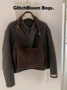 Korean Style Matte Vintage Shoulder Bag For Women 2026 New Autumn/Winter Versatile Crossbody Bag Large Capacity Commuter Tote Bag - Coffee - View 5