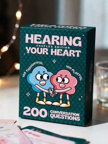 Hearing Your Heart Couples Conversation Card Game, 200 Fun Question Cards, Romantic Interactive Table Game, Christmas Game Night, Sweet Christmas Gift, Perfect For Couple Party & Holiday Gathering - Multicolor - View 6