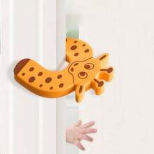 2pcs Safety Door Finger Pinch Guard, Cute Giraffe Foam Door Hinge Cover, Prevent Door Closure Finger Protector For Home Safety - A - View 8