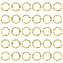10/20/30 piezas Anillos de hebilla de resorte plano, anillos de metal para llaves, anillos de hebilla redondos, adecuados para llaveros, bolsas, carteras - Reemplazo de ganchos para llaveros, anillos para llaves DIY hechos a mano - 20 mm - Ver 24