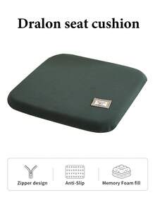 1pc Square Memory Foam Seat Cushion With Removable Zipper Cover, Non-Slip Chair Pad, Soft Thickened Seat Pillow, Suitable For Office, Home Dining Chair, Car, Multiple Color Options - Multicolor - View 17