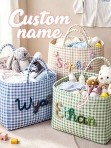 Customized Text Easter Basket, Personalized Easter Basket, Customized Bunny Basket,Easter Holiday Decor, Personalized Easter Basket With Name, Letter Combination Basket, Customized Rabbit Basket - Multicolor - View 7