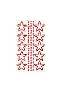 1pc Christmas New Red 3D Rhinestone Bow Heart Star Face Stickers, Suitable For Christmas, New Year, Concert Face Makeup Decoration, Y2K Christmas DIY Self-Adhesive - Red - View 4