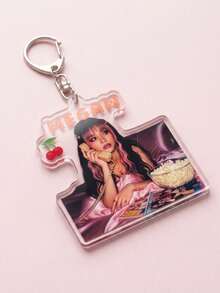 1pc/6pcs Katseye Girl Group Acrylic Keyring Packs, Can Be Used As Backpack Charm, Car Keychain Or Fan Collectible, Suitable For Daily Wear, Concert Support, Fan Meeting, Also A Special Gift For Fan Friends, Applicable All Season. - Multicolor - View 6