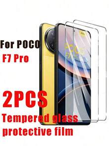 2pcs High Definition Curved Tempered Glass Screen Protector Compatible With Xiaomi Poco F8 Ultra/F8 Pro/F7 Ultra/F7 Pro/F7/M8 Pro/M8/M7 Pro/X6 Pro/X6/C85/C75/C65, Sensitive Fingerprint Unlock, Anti-Drop, Anti-Scratch, Wear-Resistant, Auto-Exhaust, Bubble-Free - Clear - View 17