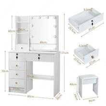 Vanities & Vanity Benches - White - View 7