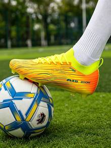 Football Shoes Men Wear-Resistant Anti-Slip Turf Cleats Breathable Outdoor Training Match Soccer Boots For Teenagers Soccer Shoe - Yellow - View 7