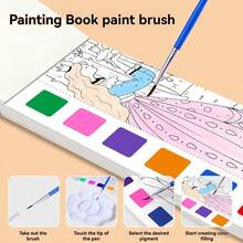 1 قطعة كتاب تلوين لأطفال الروضة، كتاب الرسم الفني، كتاب تلوين الرسم اليدوي الصغير، كتاب تلوين الألوان المائية للأطفال، كتاب تلوين الرسم الخربشة التذكاري، كتاب الرسم المحمول مع الطلاء المدمج للروضة - متعدد الألوان - مشاهدة 6