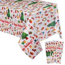 1-Piece/3 Pieces54x108 Inch Santa Claus Themed Disposable Tablecloth - For Merry Christmas Party Decorations And Supplies - Color - View 8