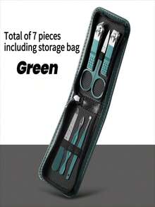 7-Piece Professional Manicure And Pedicure Set - Stainless Steel Nail Clippers, Scissors, Ear Pick, Includes Storage Bag, Suitable For Men, Women, Parents And Elderly Care - Upgraded Version - View 3