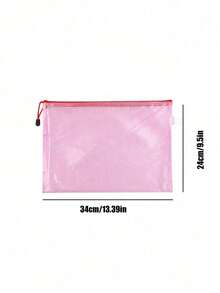 A4 Clear Mesh Storage Bag, Makeup Bag, Storage Bag Smooth Zipper, Visible Quick Find Design, Multipurpose Portable Organizer For Papers, Cosmetics, Small Gadgets, Ideal For Halloween, Thanksgiving, Holiday Party & Daily Use - Multicolor - View 8