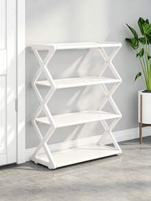 Easy To Assemble Foldable Multi-Tier Shoe Rack, Perfect For Narrow Entryway Or Hallway Spaces In Compact Homes. High Weight Capacity And Space-Saving Design, Featuring Non-Woven Fabric Shelves And Metal Tube Frame. - Multicolor - View 15