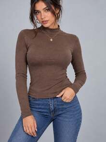 Women T-Shirts - Coffee Brown - View 4