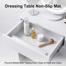 White Polka Dot Grid EVA Drawer Liner, Non-Slip Mat, Kitchen Refrigerator Storage Mat - View 5