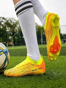 Football Shoes Men Wear-Resistant Anti-Slip Turf Cleats Breathable Outdoor Training Match Soccer Boots For Teenagers Soccer Shoe - Yellow - View 11